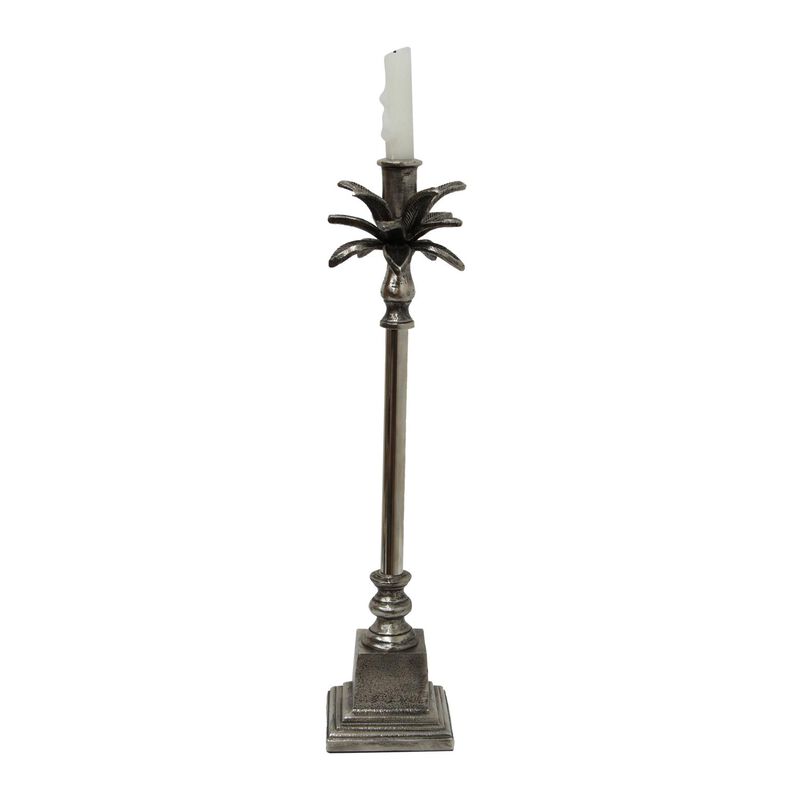 French Country Palm Leaf Candle Holder Short image number 1
